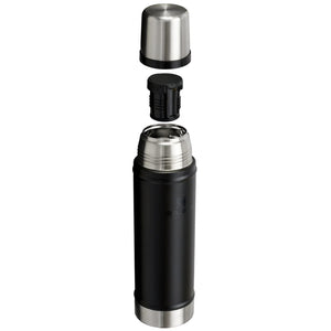 Stanley Legendary Classic Bottle 0,59L zwart roestvrijstalen thermosfles met schenkdop en beker