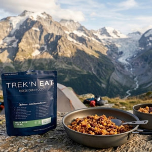 Trek'n Eat Quinoa Mexican Style gevriesdroogde outdoor maaltijd tijdens het hiken