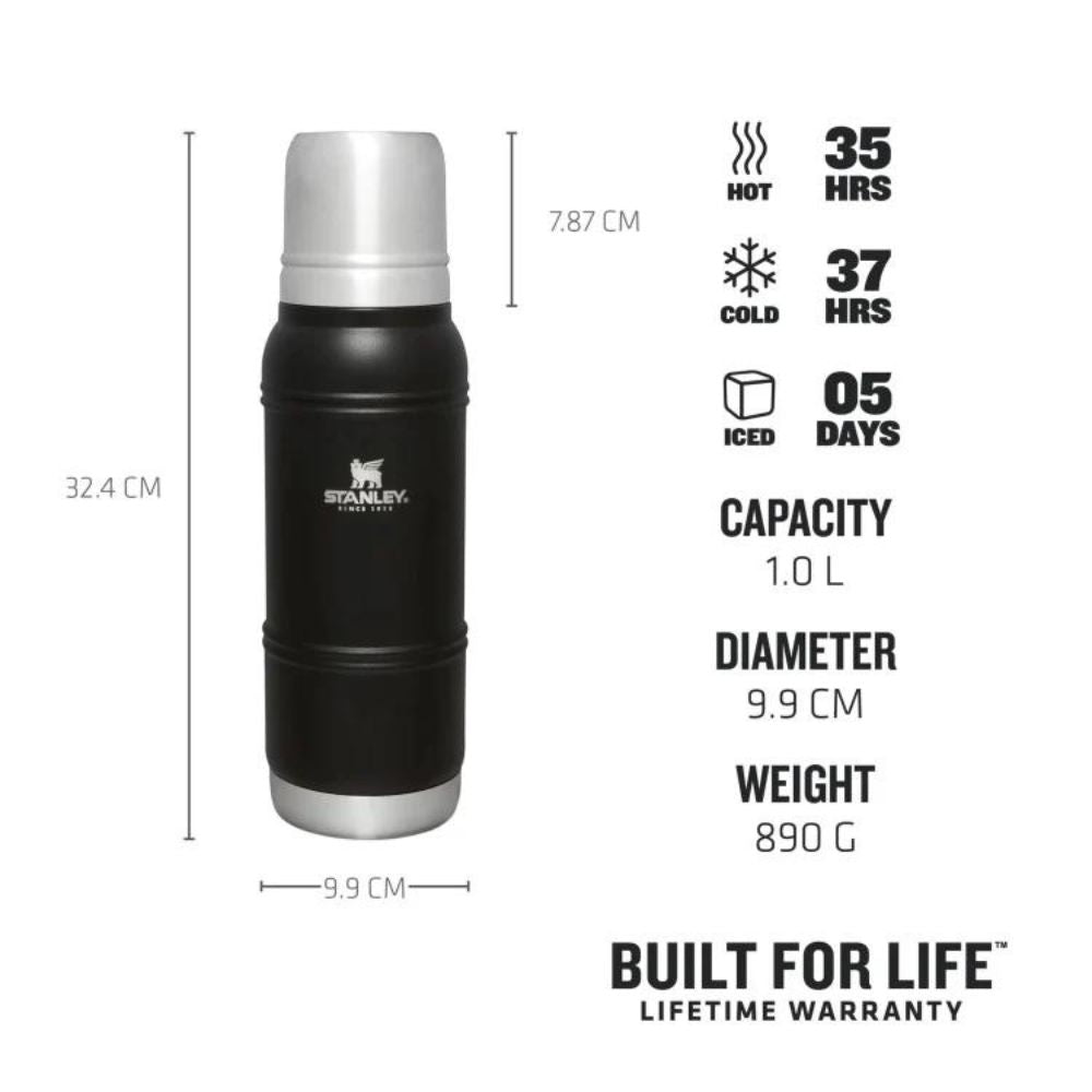 Stanley – The Artisan Thermal Bottle 1.0L / 1.1 QT – Black Moon diagram