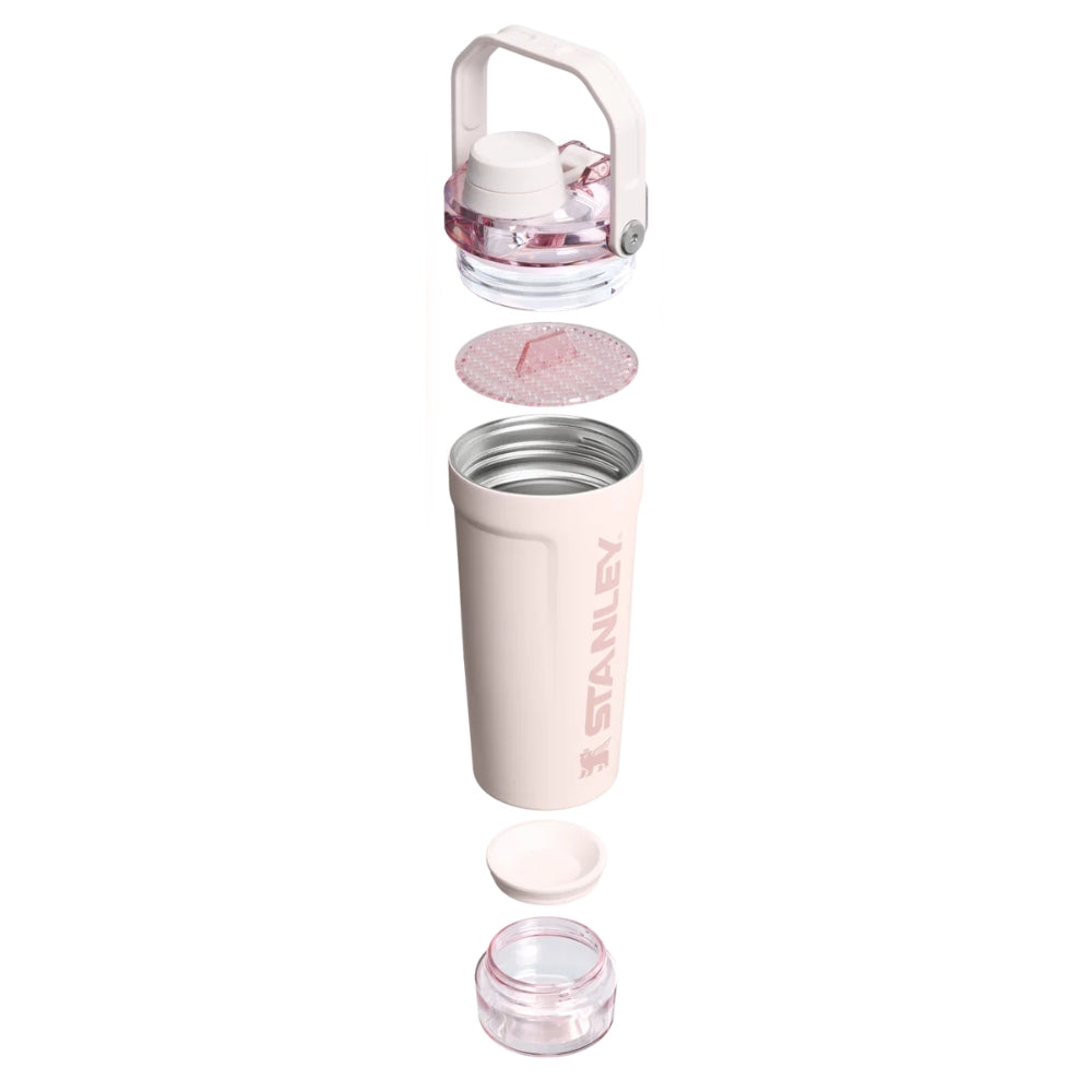 Vitalize Shaker Bottle lekvrije eiwitshaker met maataanduiding, mengbal en schroefdop, inhoud 0,59 liter