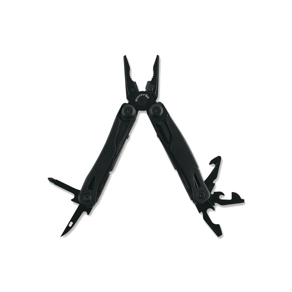 Black Fox Resilience roestvrijstalen multitool met een complete combinatietang en diverse handige gereedschappen