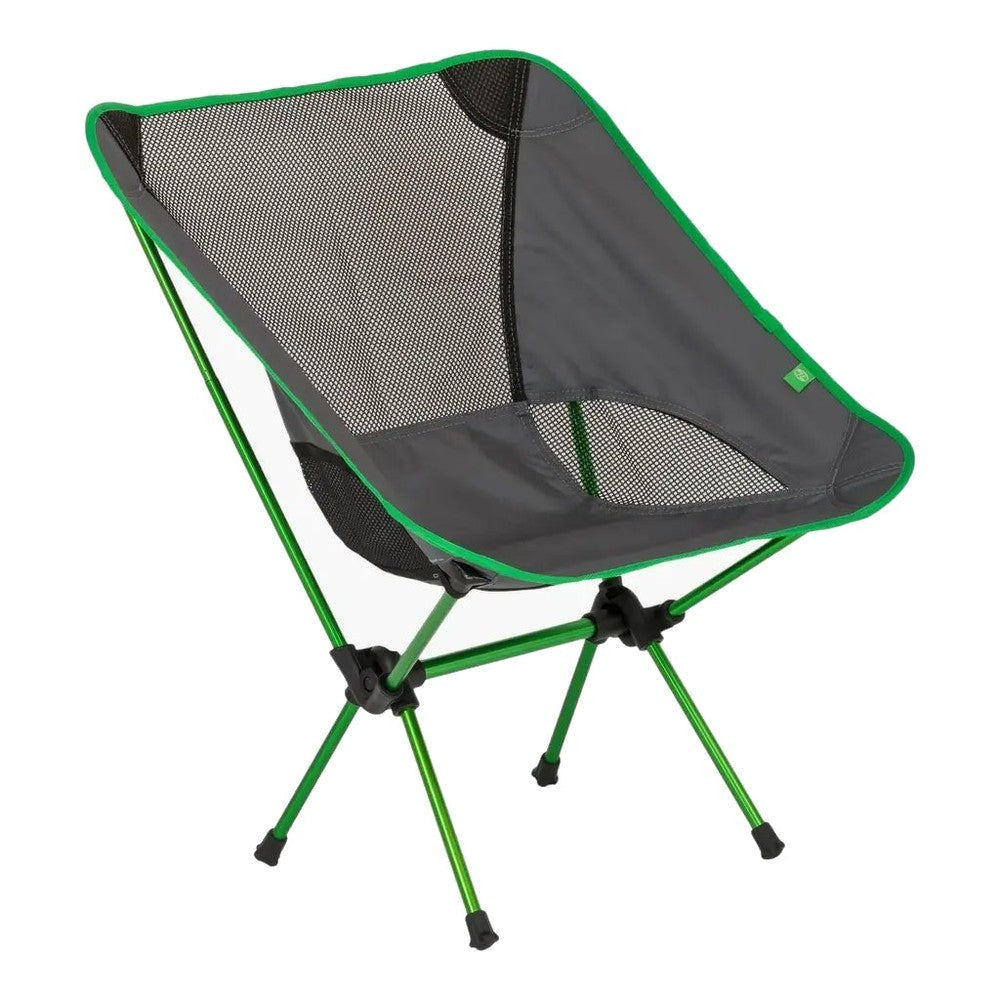 Highlander Ayr opvouwbare lichtgewicht campingstoel met een stevig metalen frame en comfortabele stoffen zitting