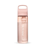 LifeStraw Go 2.0 kunststof waterfles 650ml in de zachtroze kleur Cherry Blossom.