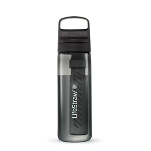 LifeStraw Go 2.0 kunststof waterfles 650ml in de tijdloze kleur zwart.