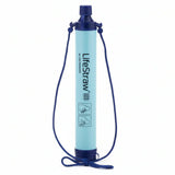 Klassieke LifeStraw Personal Waterfilter in het herkenbare outdoor blauwe design.